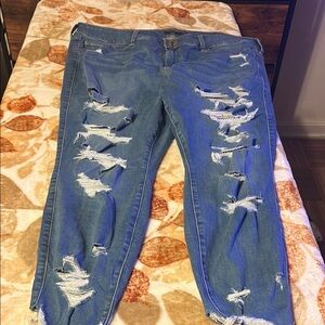 Torrid Distressed Blue Jeggings